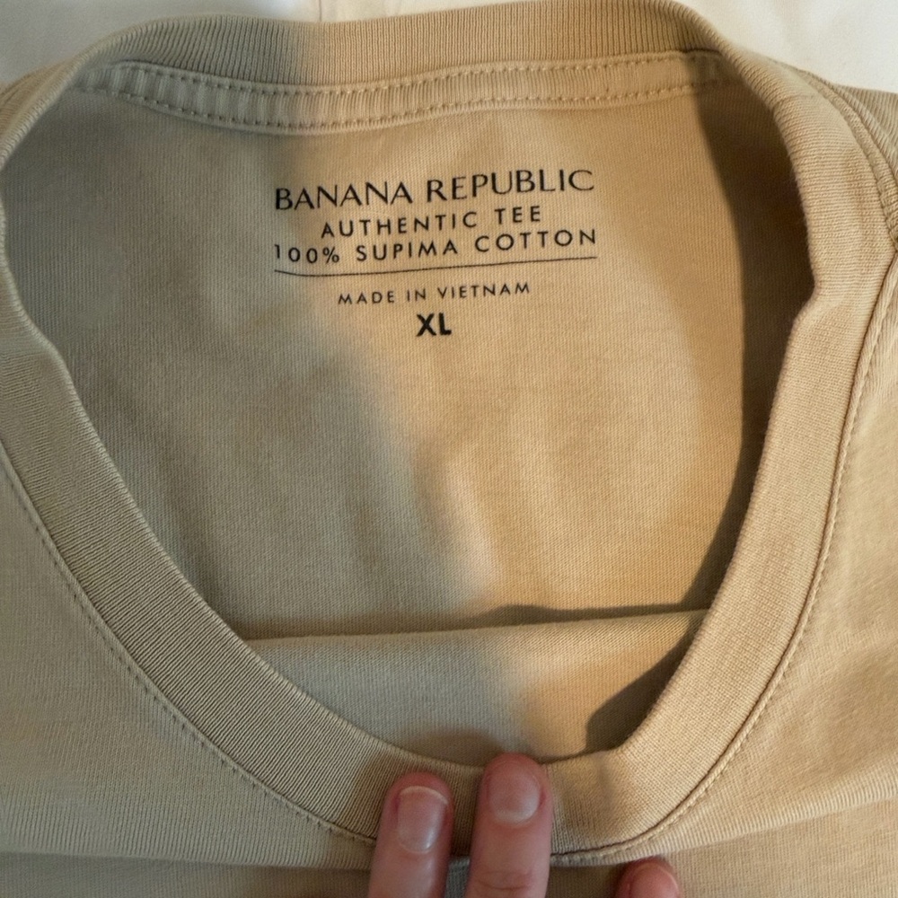 Banana Republic Light Tan Supima Cotton Tee